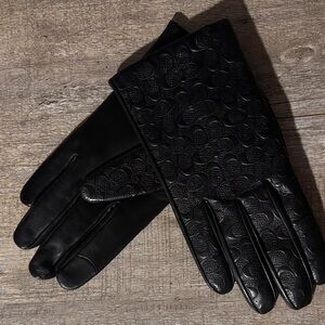 Coach Tan Wool and Leather Accessory